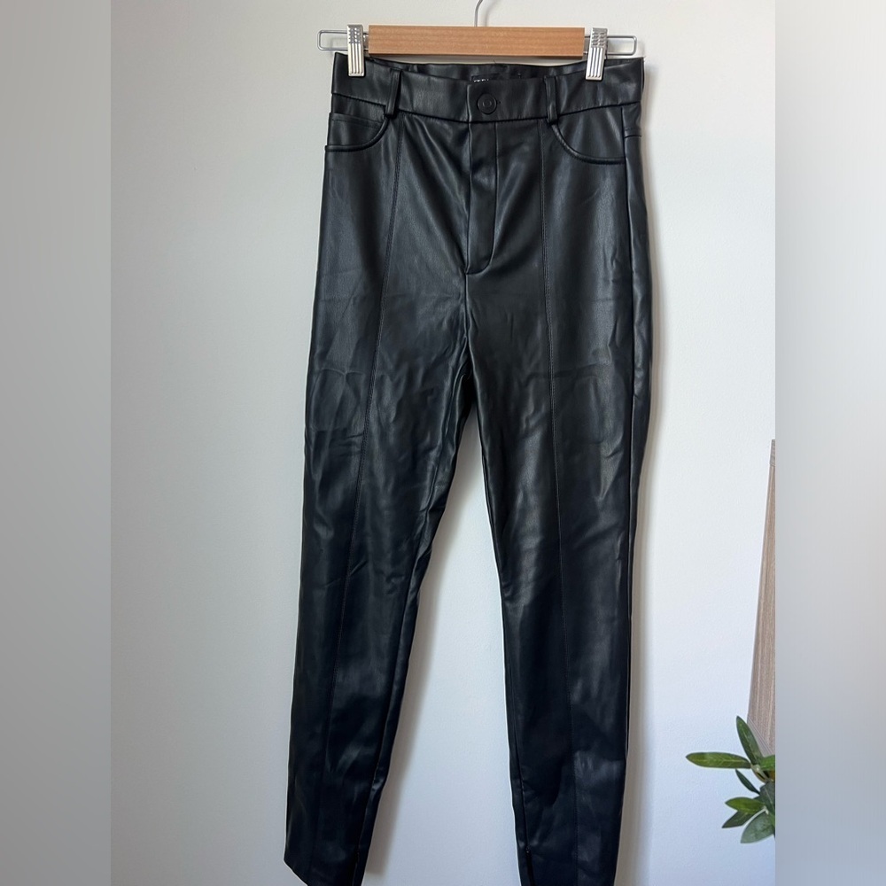 ZARA Faux Leather High Rise leggings